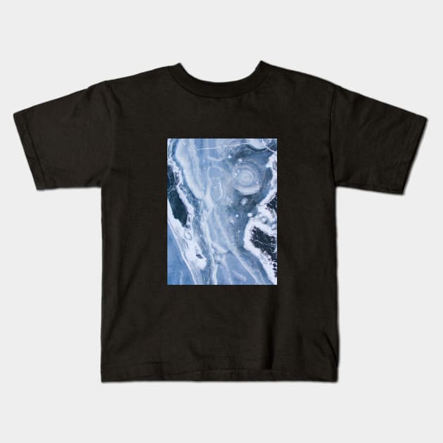 Marble Ice texture 2 Kids T-Shirt by Ranp